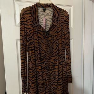 Mesh bottom down dress